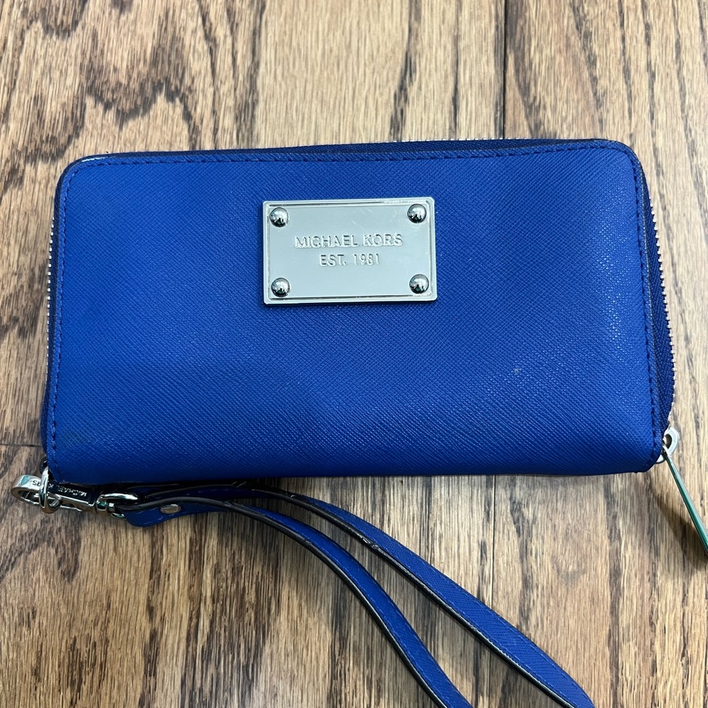 Michael Kors Cobalt Blue Wristlet